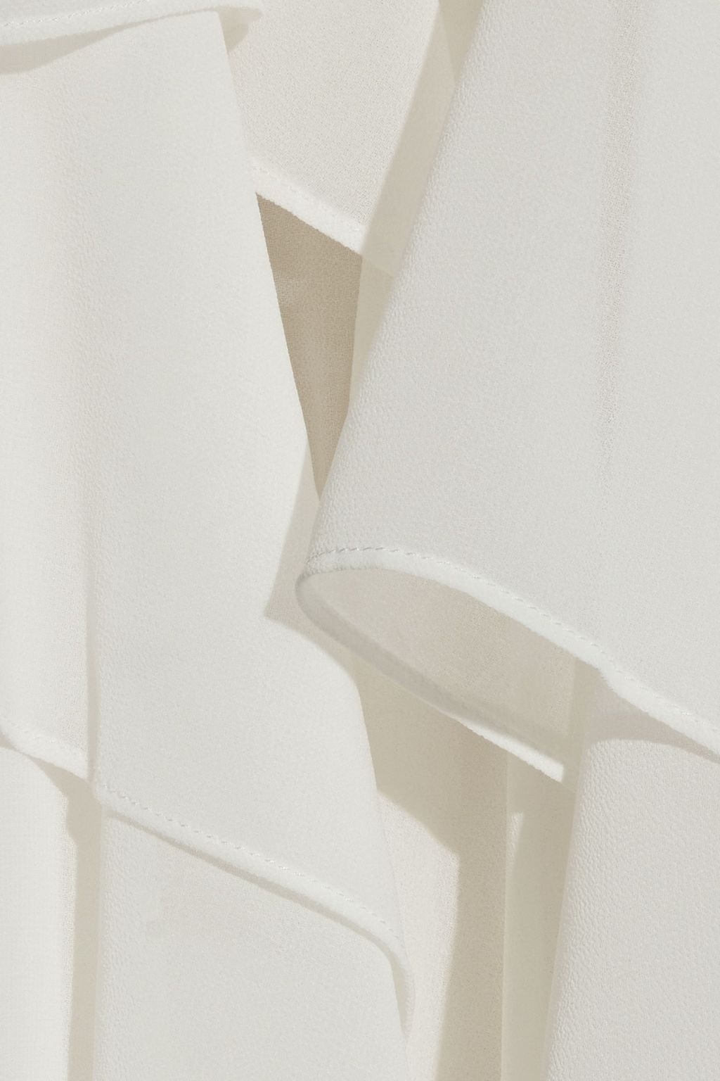 HALSTON 러플 장식 시폰 가운