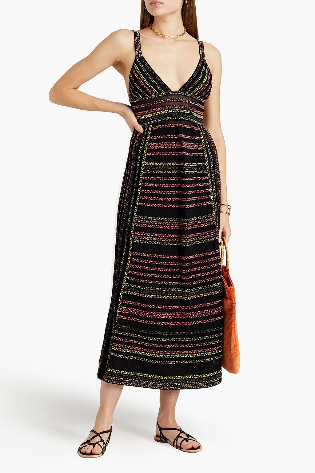 M MISSONI Metallic jacquard-knit midi dress