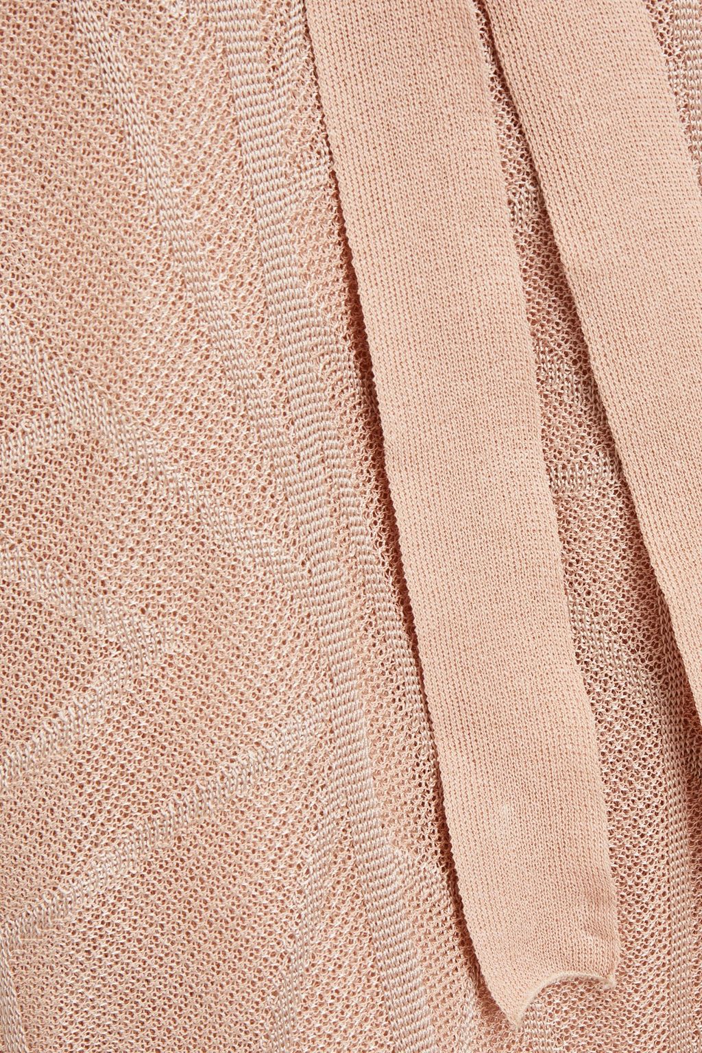 M MISSONI Off-the-shoulder wrap-effect jacquard-knit dress
