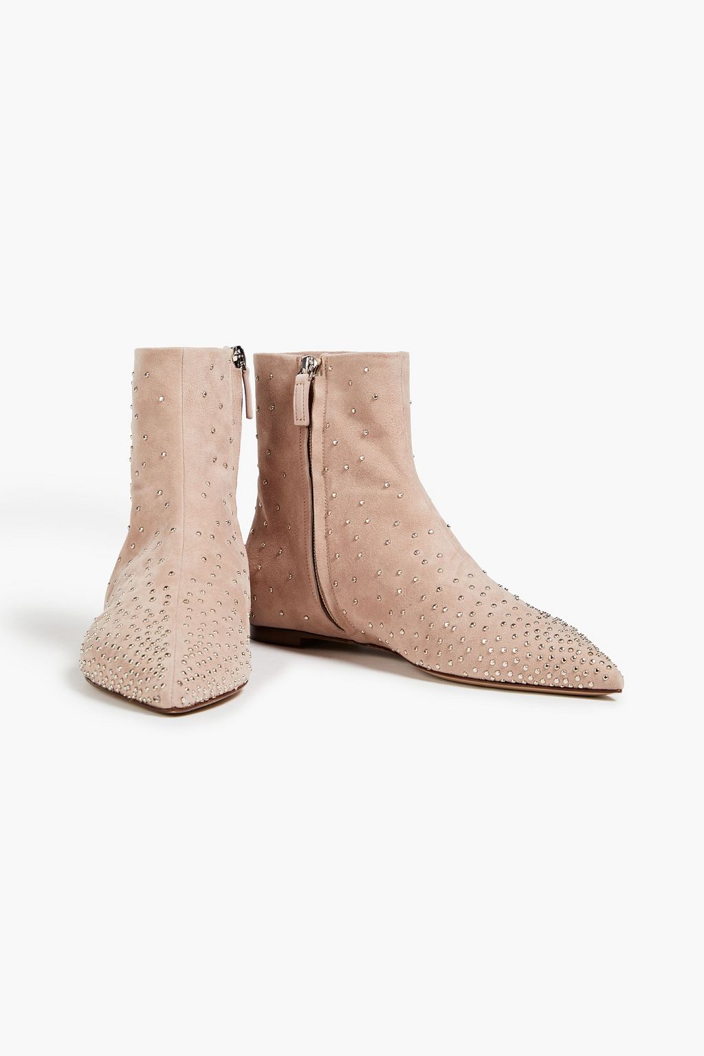 VALENTINO GARAVANI Ankle Boots aus Veloursleder mit Nieten