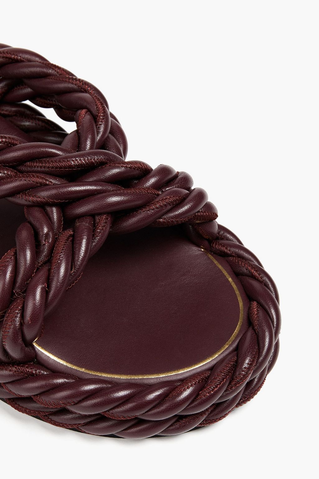 VALENTINO GARAVANI Braided leather platform sandals