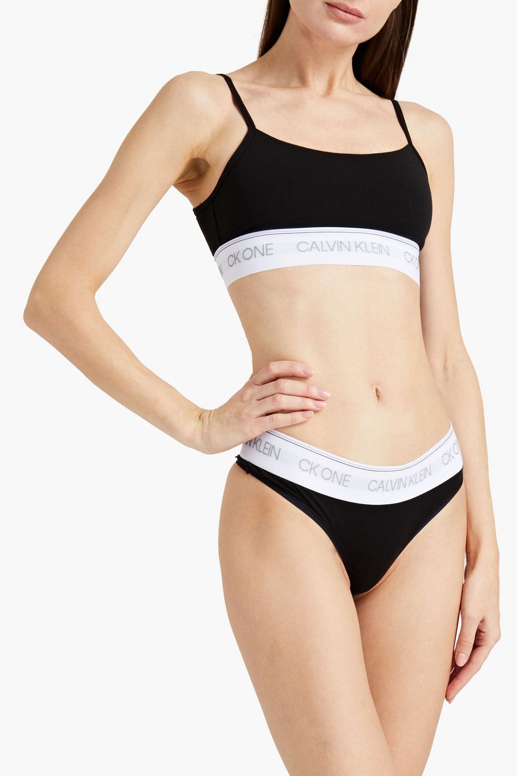 CK ONE Cotton-blend jersey bralette