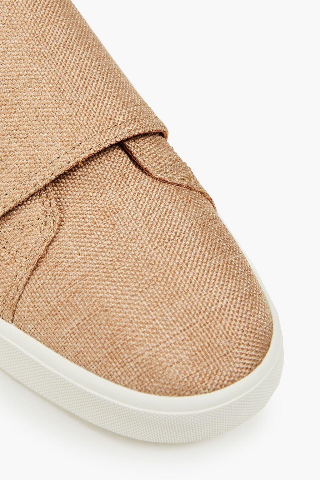 VINCE. Blair leather-trimmed canvas sneakers