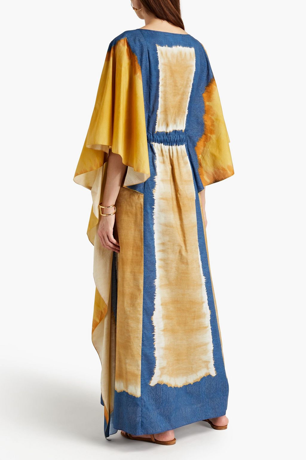 ALBERTA FERRETTI Tie-dyed cotton-voile kaftan
