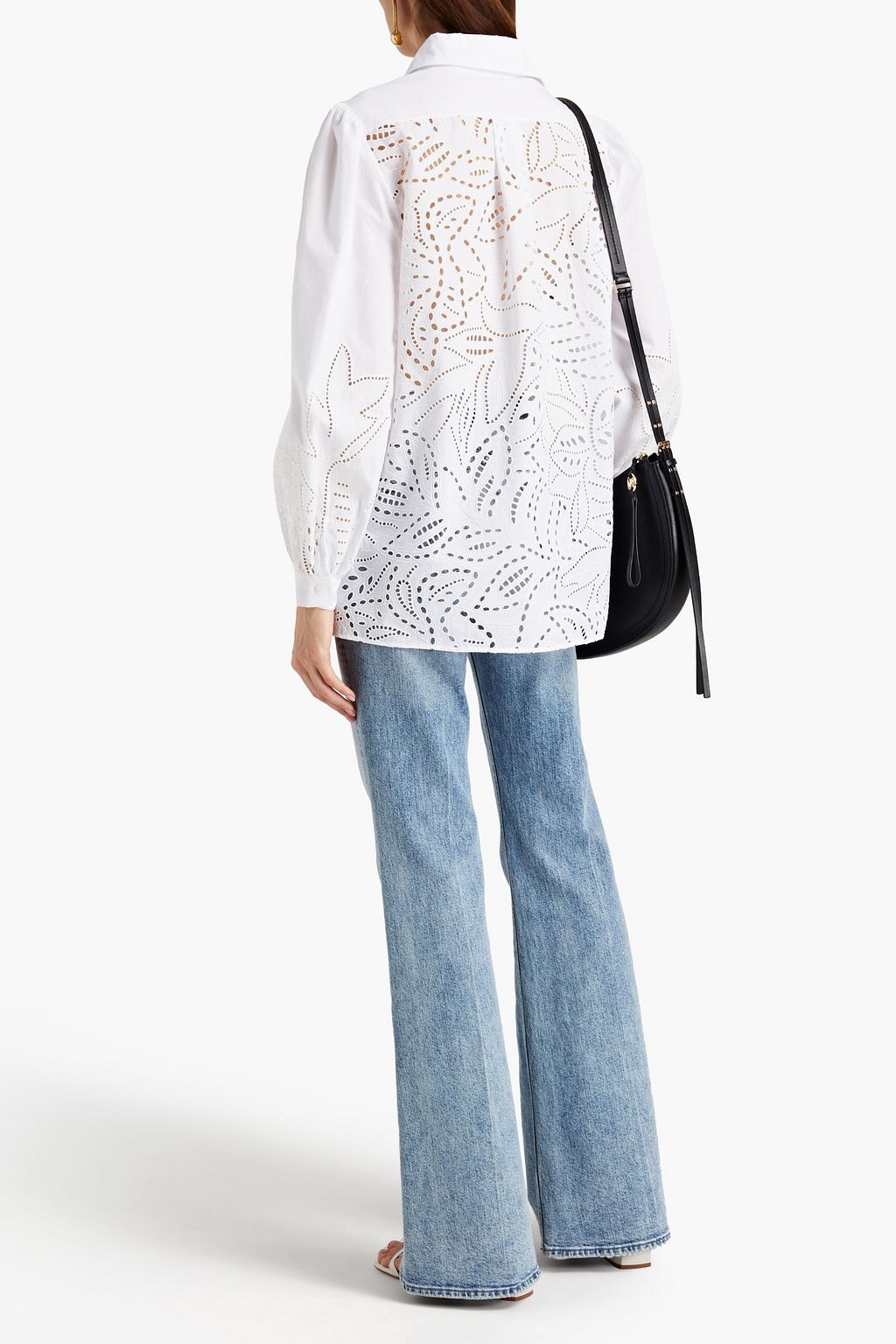 ALBERTA FERRETTI Broderie anglaise cotton-blend shirt