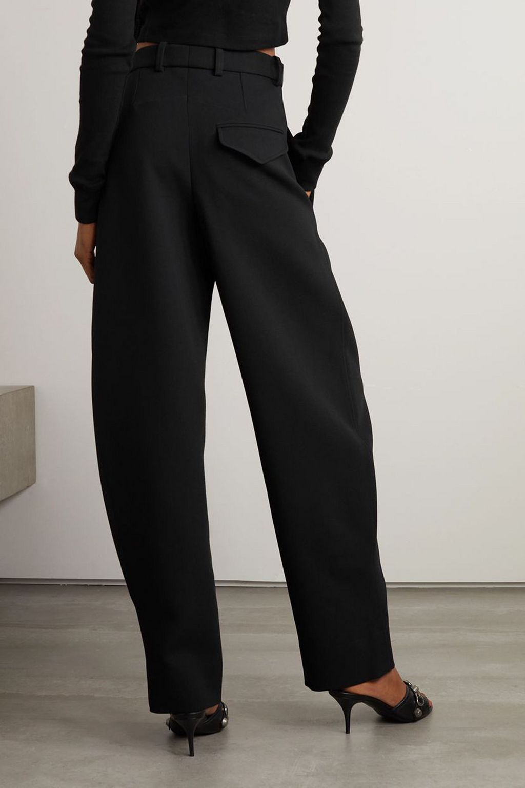 WARDROBE.NYC + Hailey Bieber pleated wool wide-leg pants