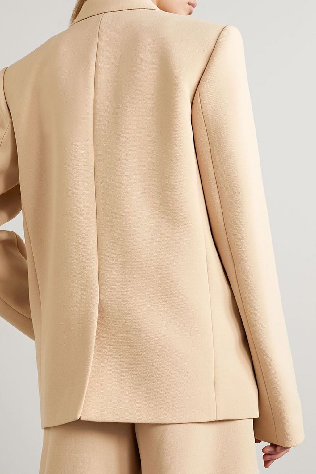 WARDROBE.NYC + Hailey Bieber double-breasted wool blazer