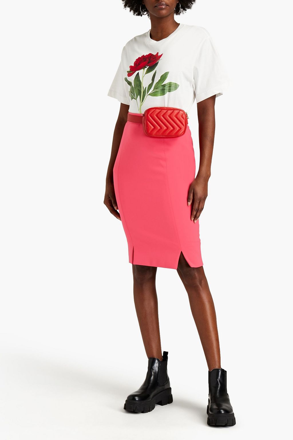 BOUTIQUE MOSCHINO Crepe pencil skirt