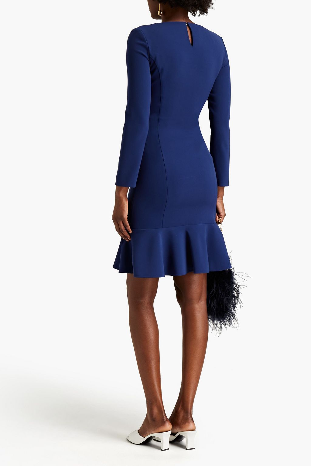 BOUTIQUE MOSCHINO Fluted crepe dress