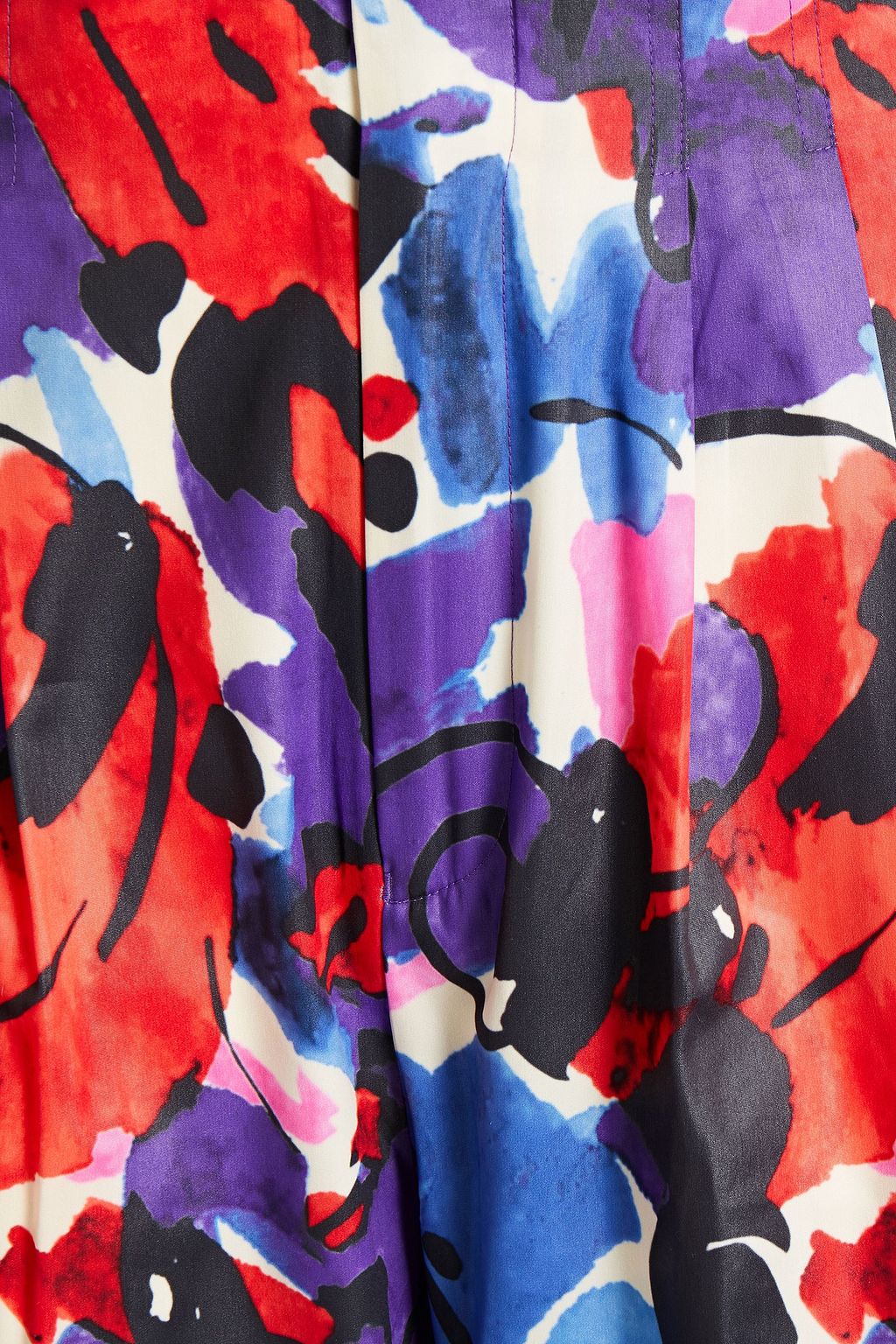 ROTATE BIRGER CHRISTENSEN Janis printed satin wide-leg pants