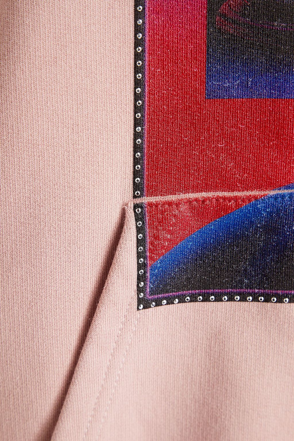 MARCELO BURLON Embellished printed cotton-fleece hoodie