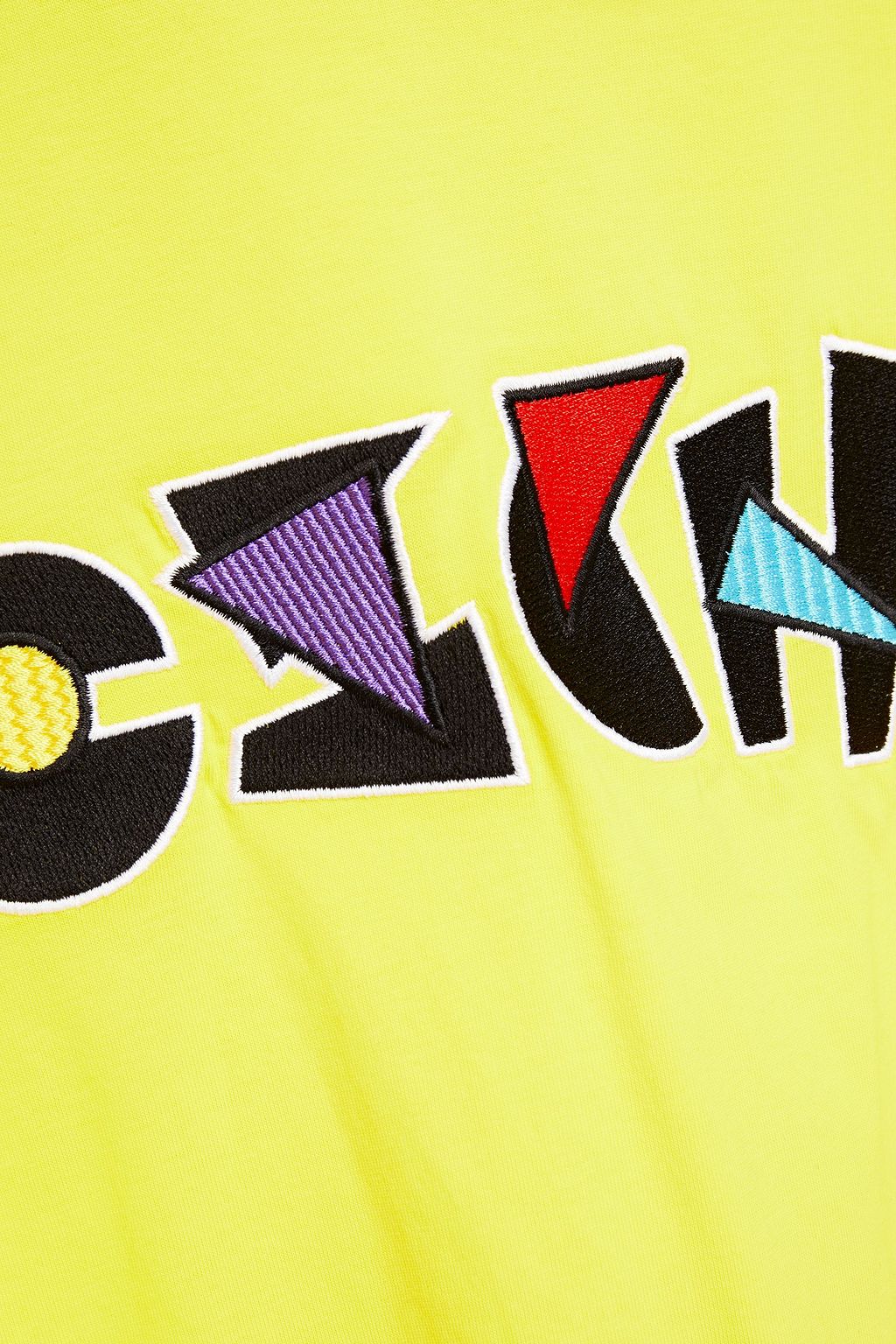 MOSCHINO Oversized embroidered cotton-jersey T-shirt