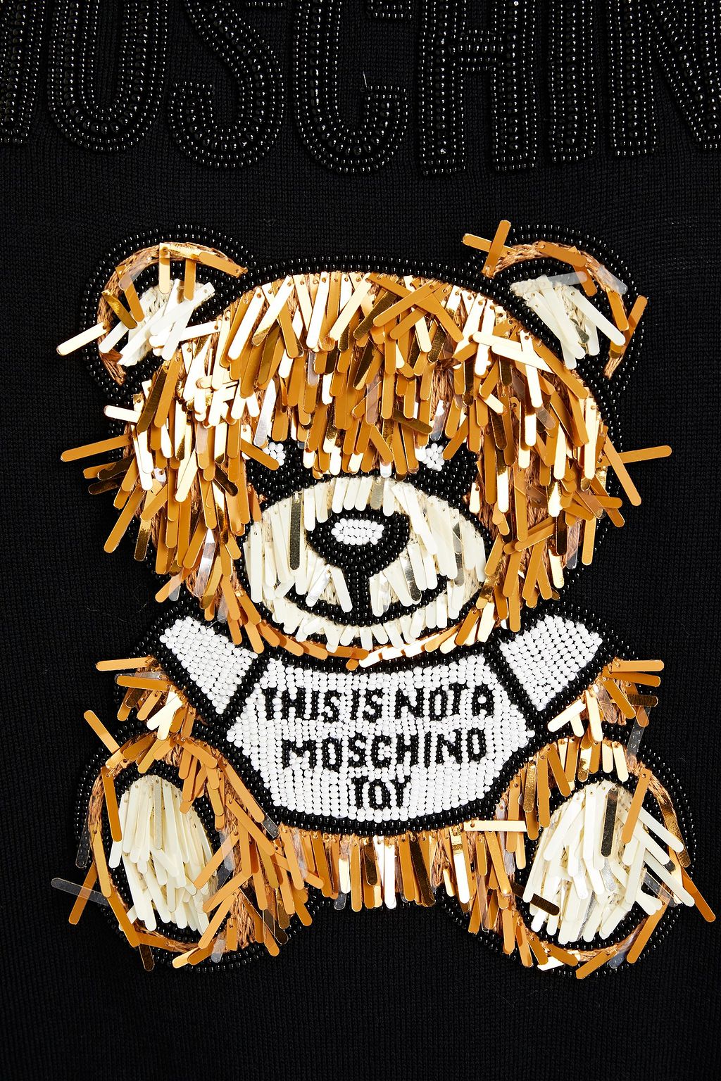 MOSCHINO Embellished wool sweater