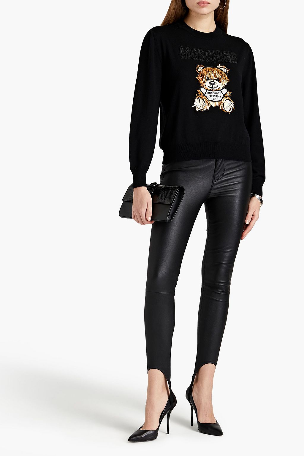 MOSCHINO Embellished wool sweater