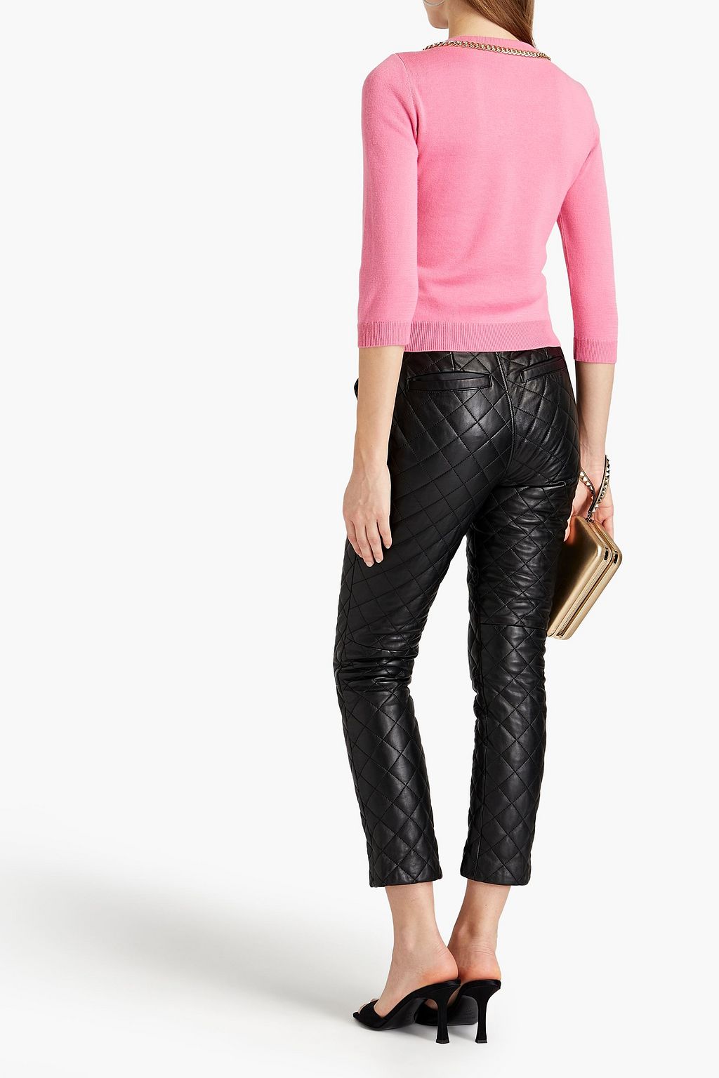 MOSCHINO Chain-embellished wool sweater