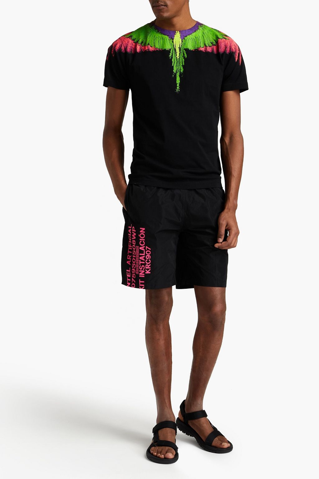 MARCELO BURLON Printed cotton-jersey T-shirt