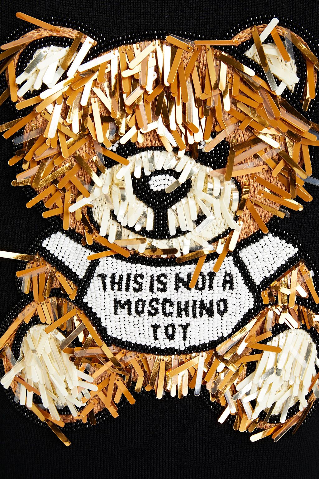 MOSCHINO Embellished wool mini dress