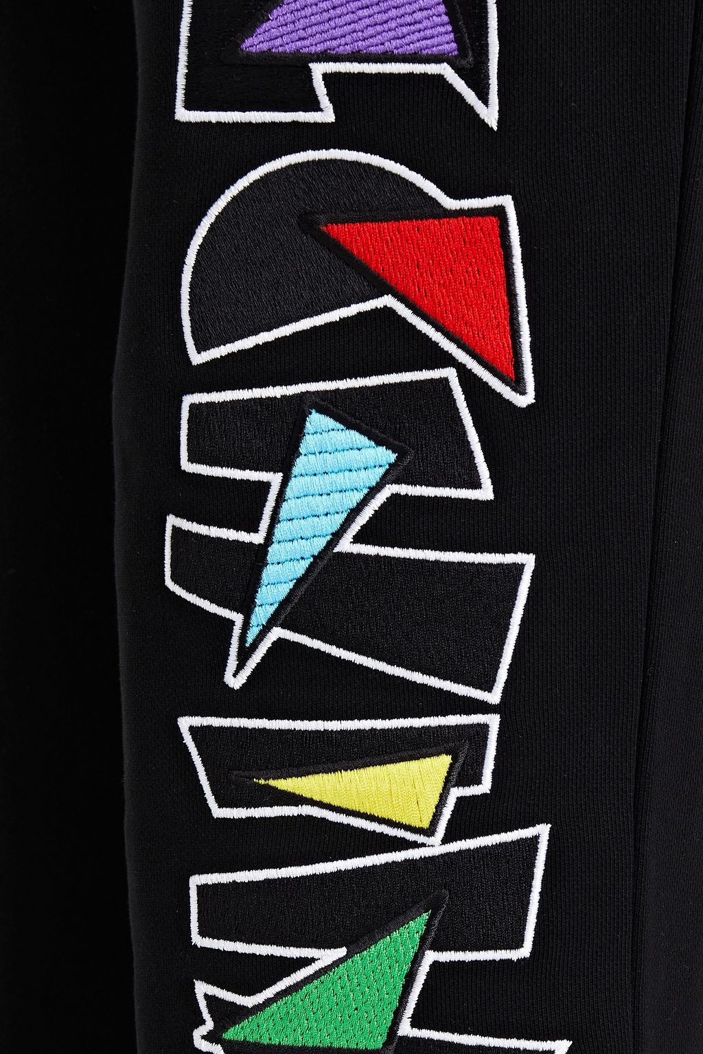 MOSCHINO Embroidered French cotton-terry track pants