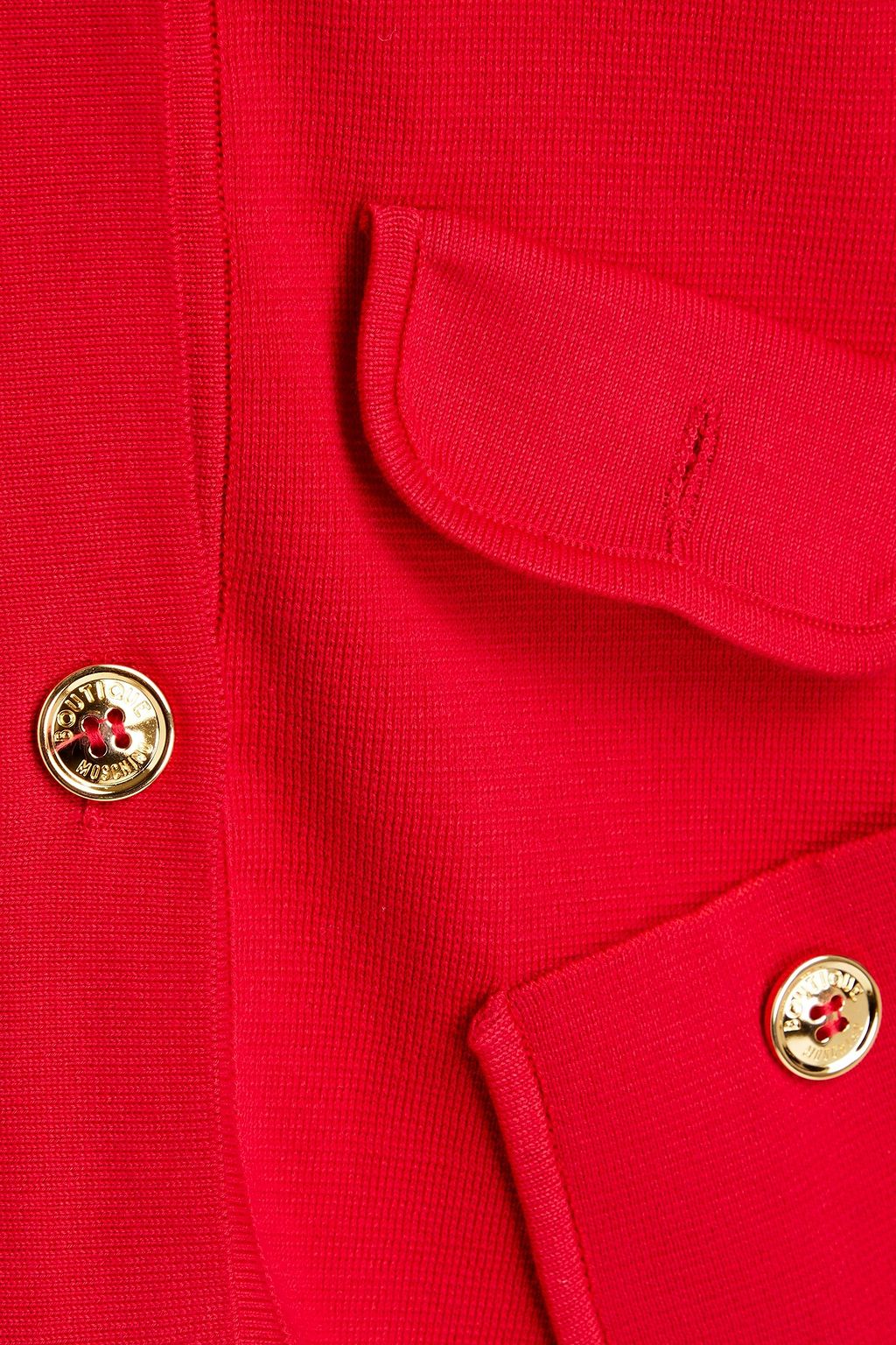 BOUTIQUE MOSCHINO Ribbed cotton cardigan
