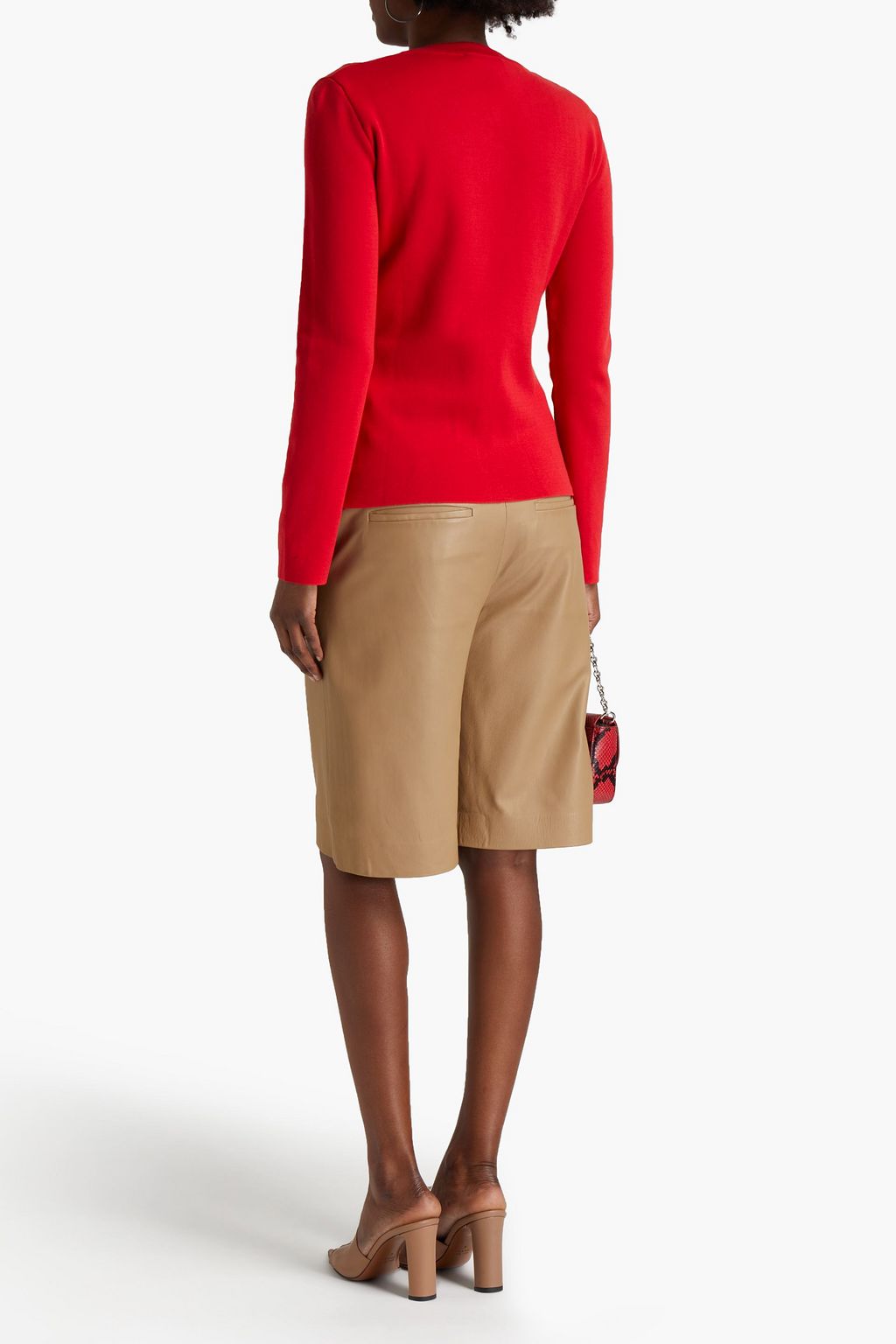 BOUTIQUE MOSCHINO Ribbed cotton cardigan