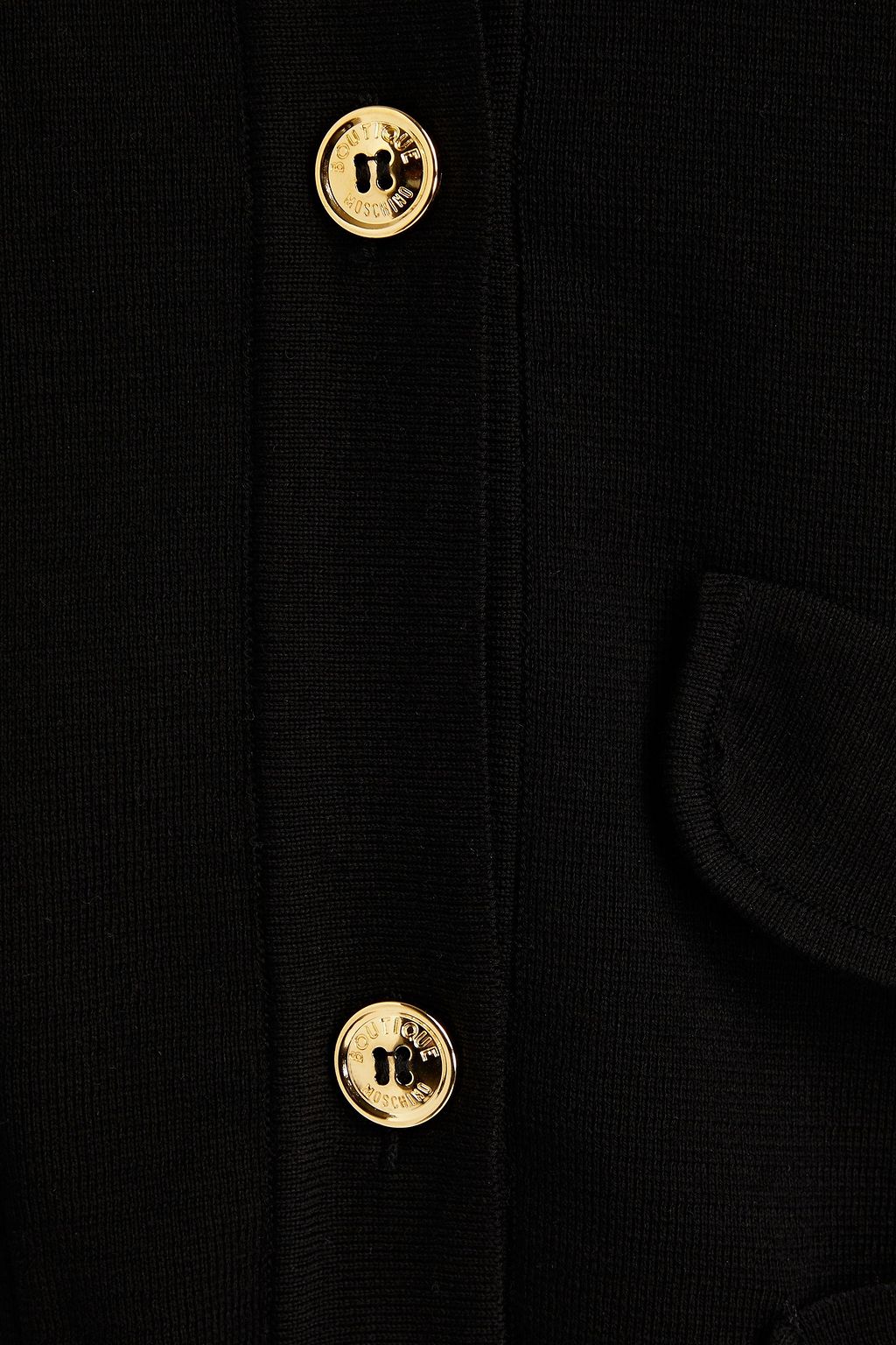 BOUTIQUE MOSCHINO Ribbed cotton cardigan