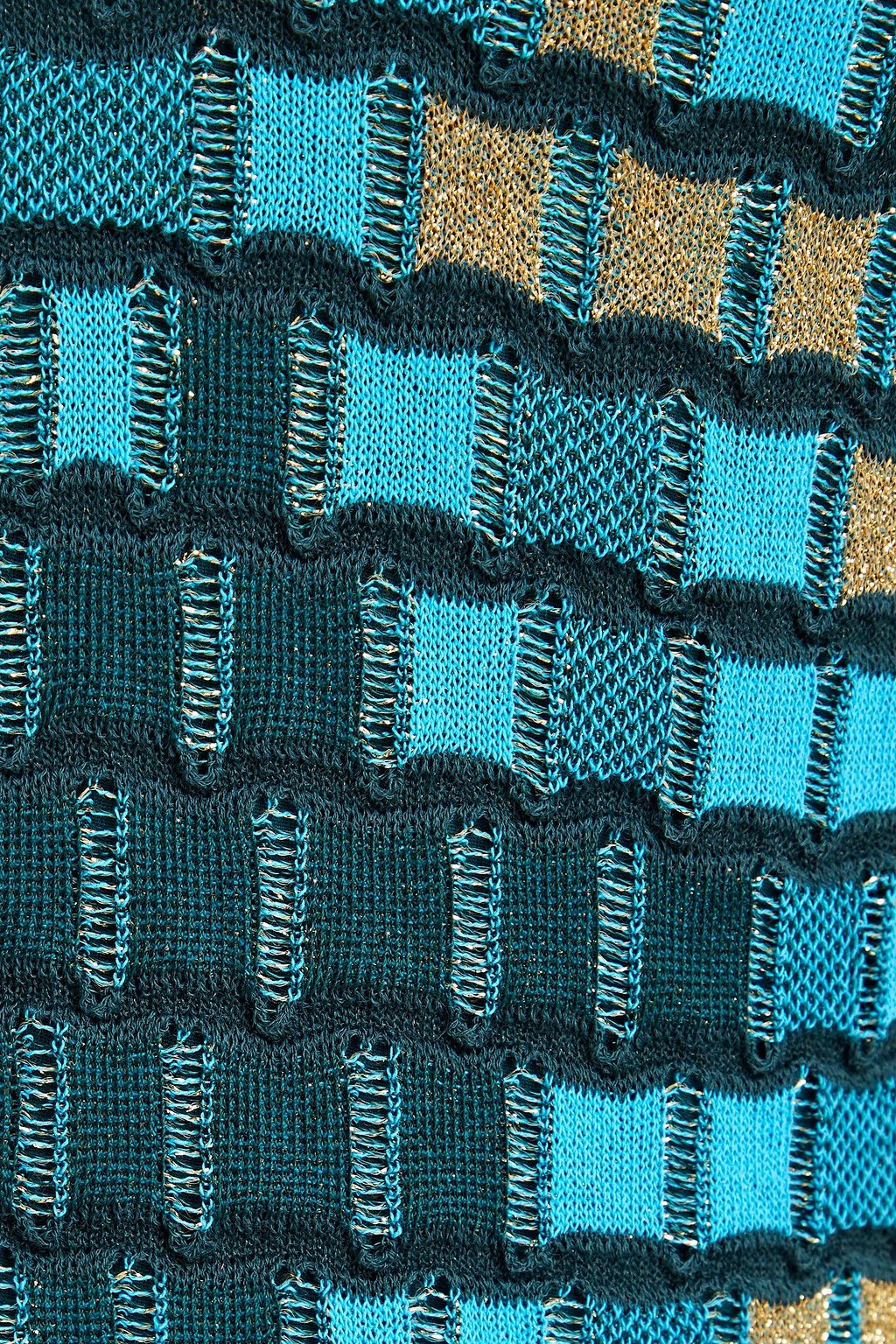 M MISSONI Metallic crochet-knit dress