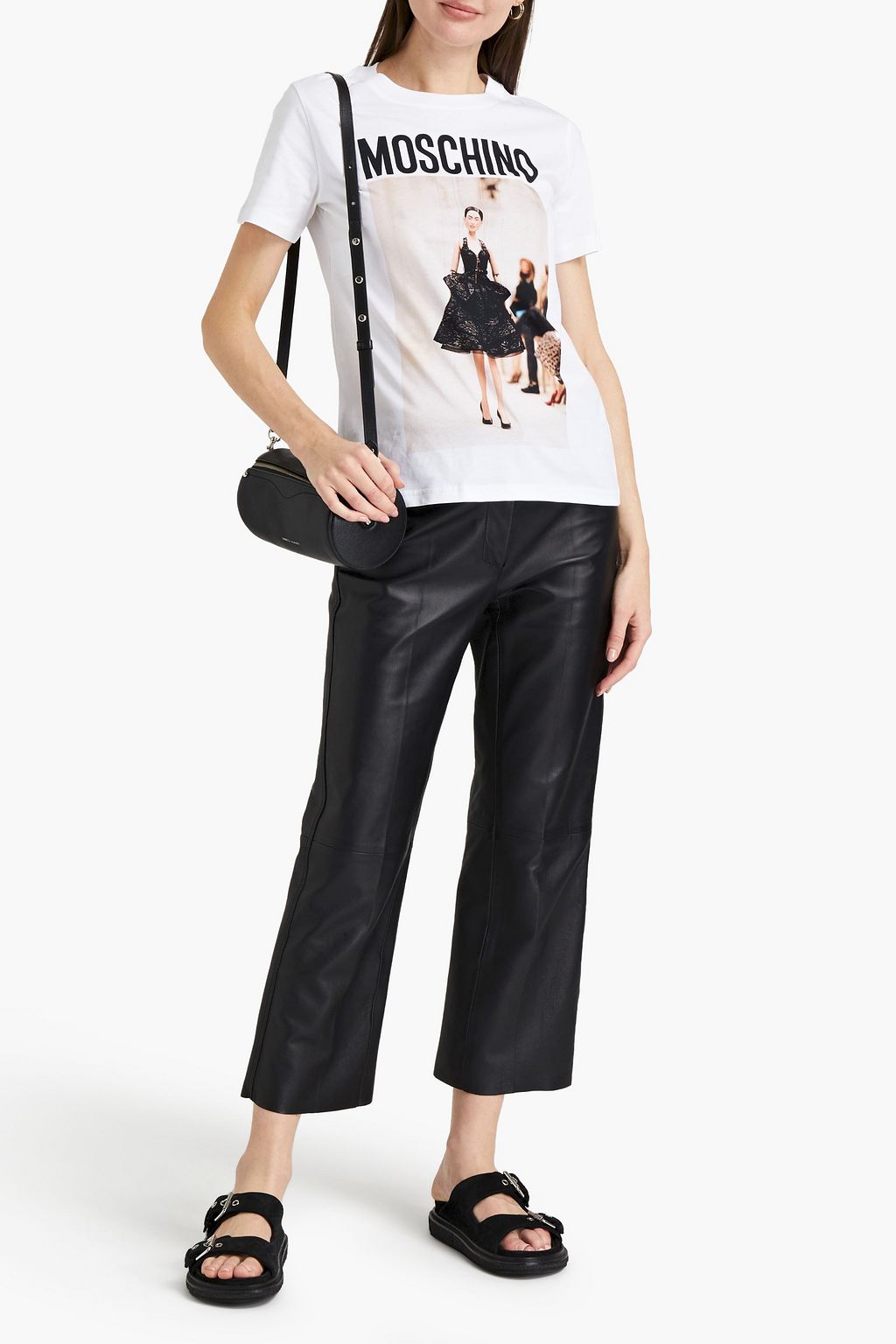 MOSCHINO Printed cotton-jersey T-shirt