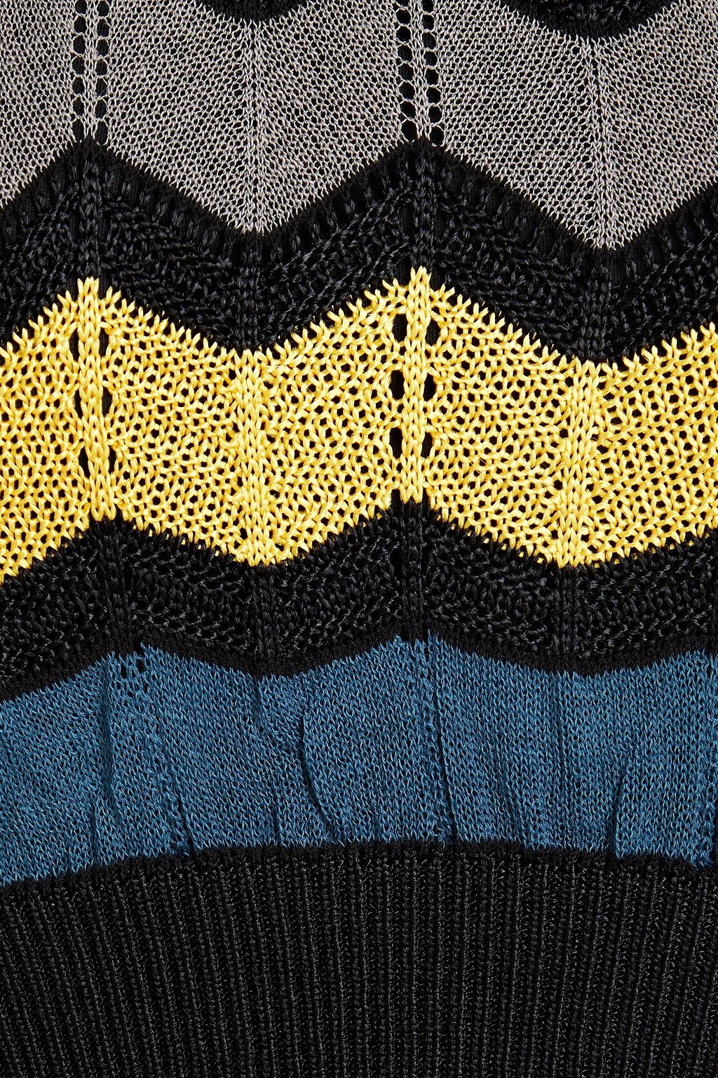 M MISSONI Striped crochet-knit midi dress