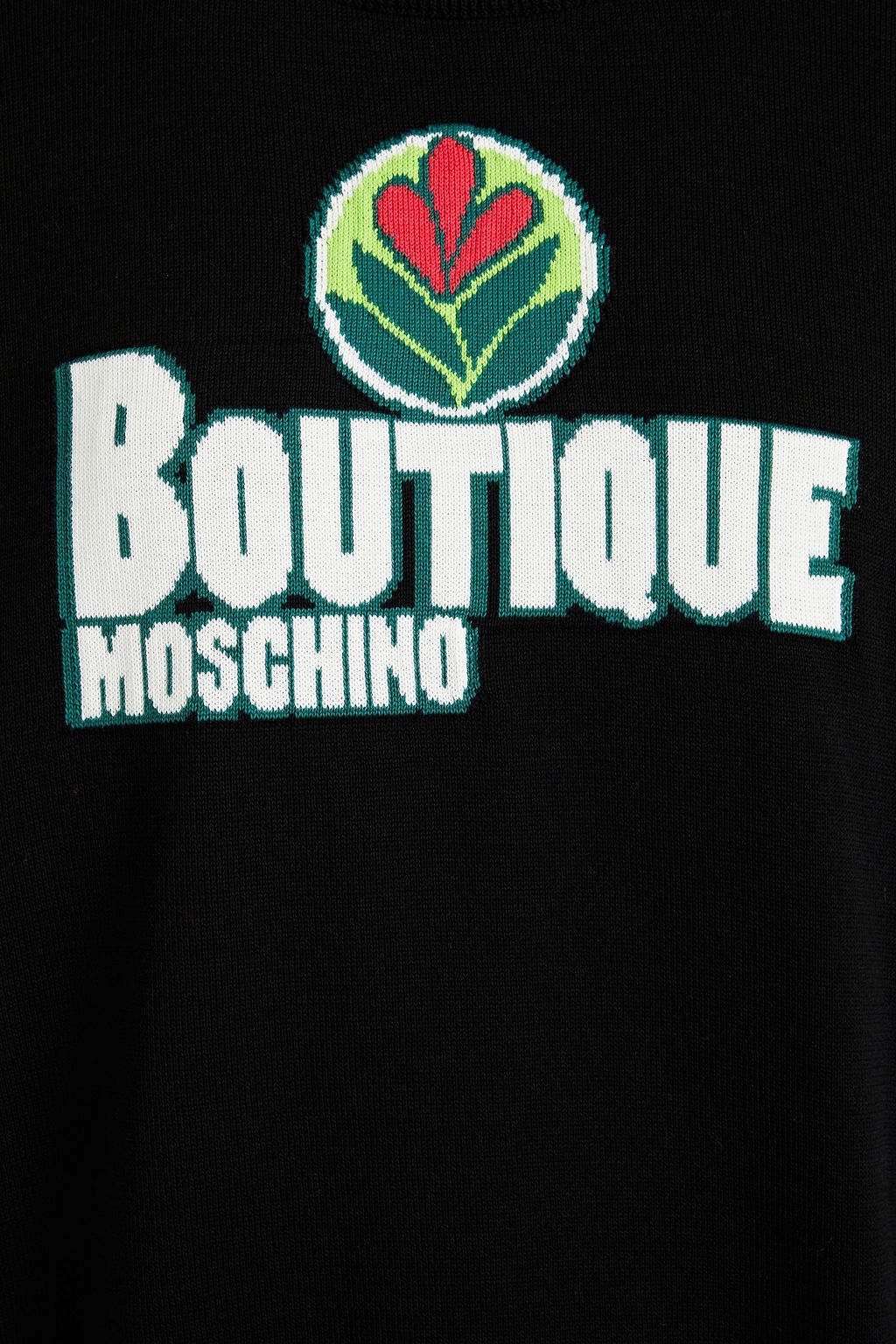 BOUTIQUE MOSCHINO Intarsia-knit cotton sweater