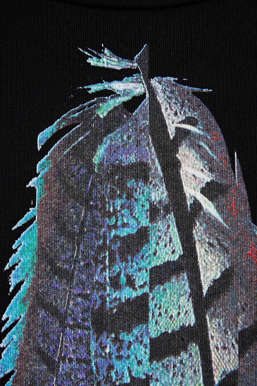 MARCELO BURLON Printed French cotton-terry sweatshirt