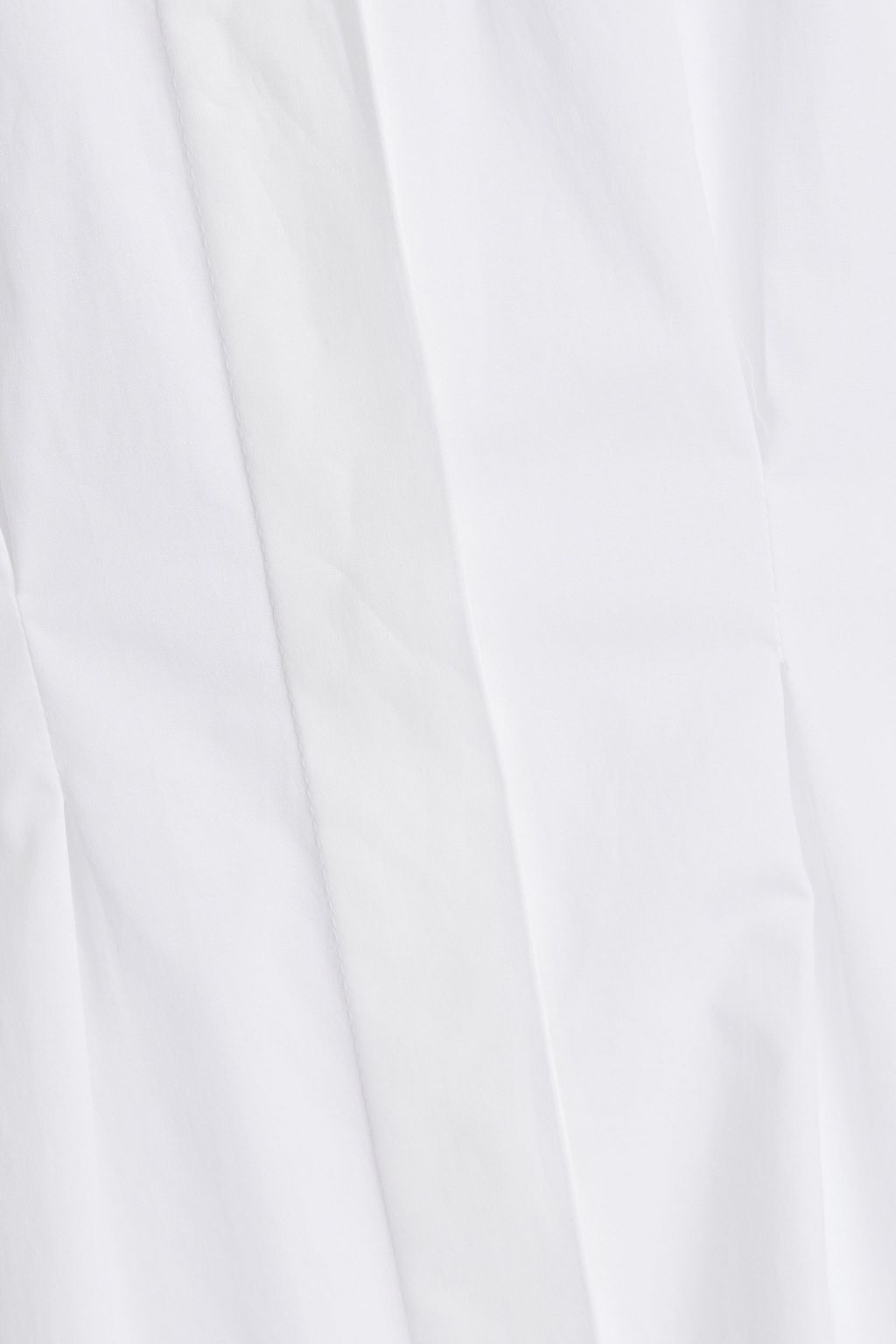 ALBERTA FERRETTI Macramé lace-paneled cotton-blend poplin mini shirt dress