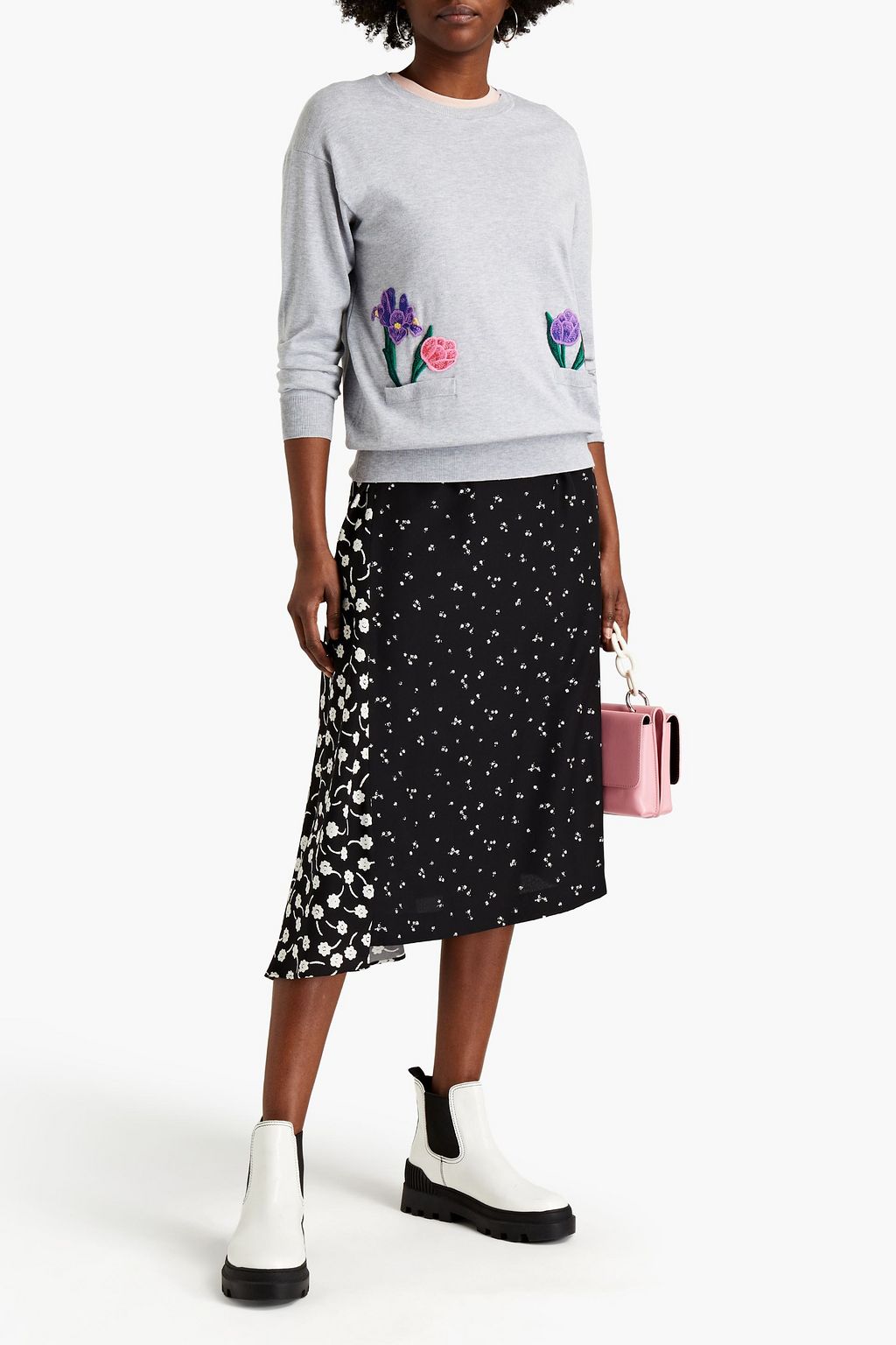 BOUTIQUE MOSCHINO Appliquéd cotton sweater
