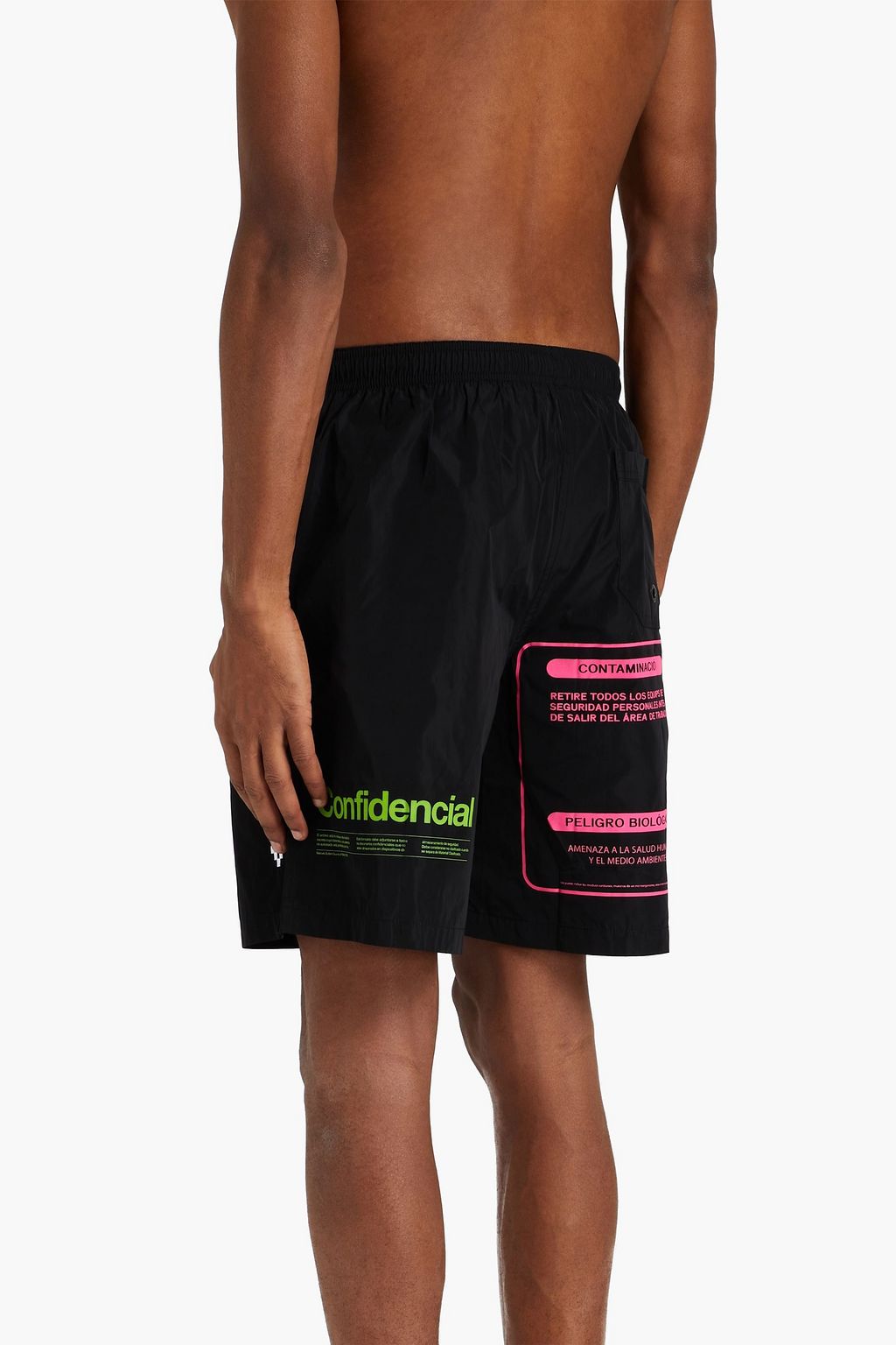 MARCELO BURLON Printed shell swim shorts