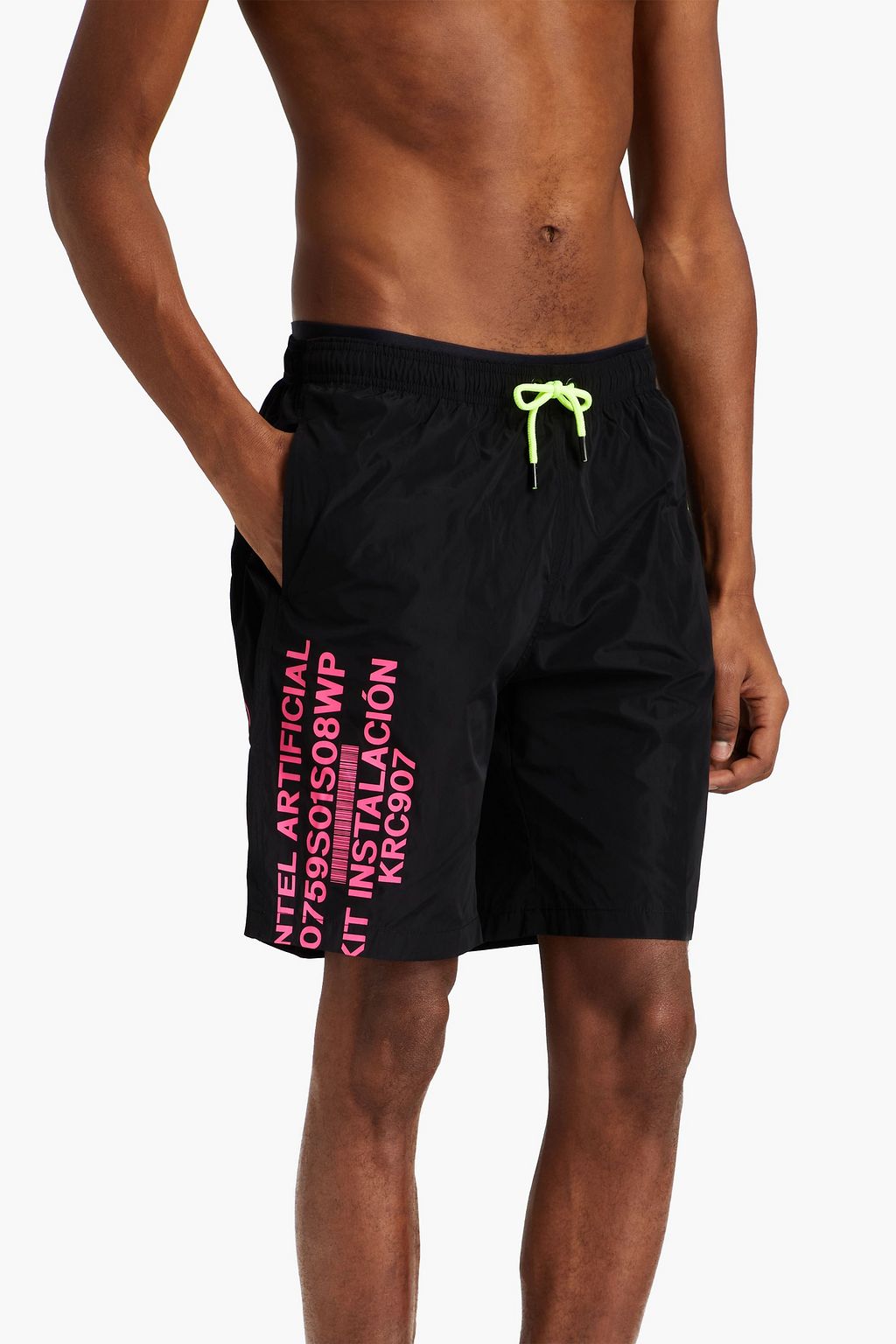 MARCELO BURLON Printed shell swim shorts