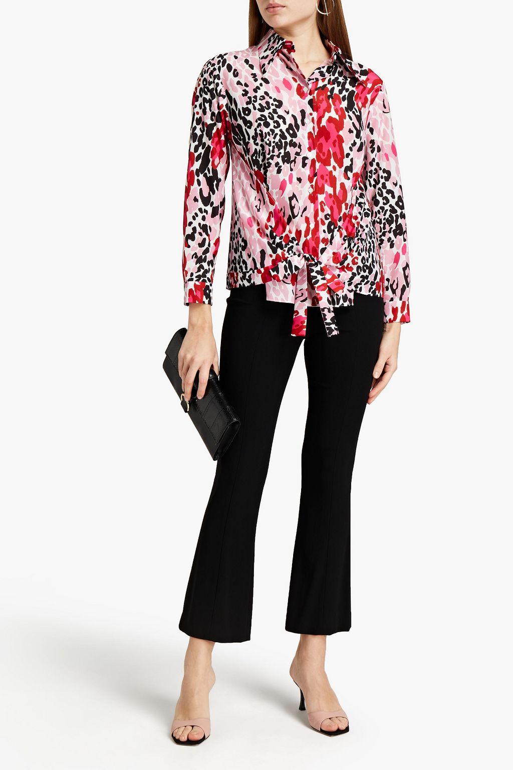 M MISSONI Leopard-print crepe de chine shirt