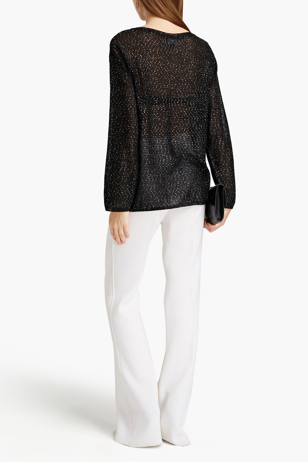 M MISSONI Embellished crochet-knit sweater