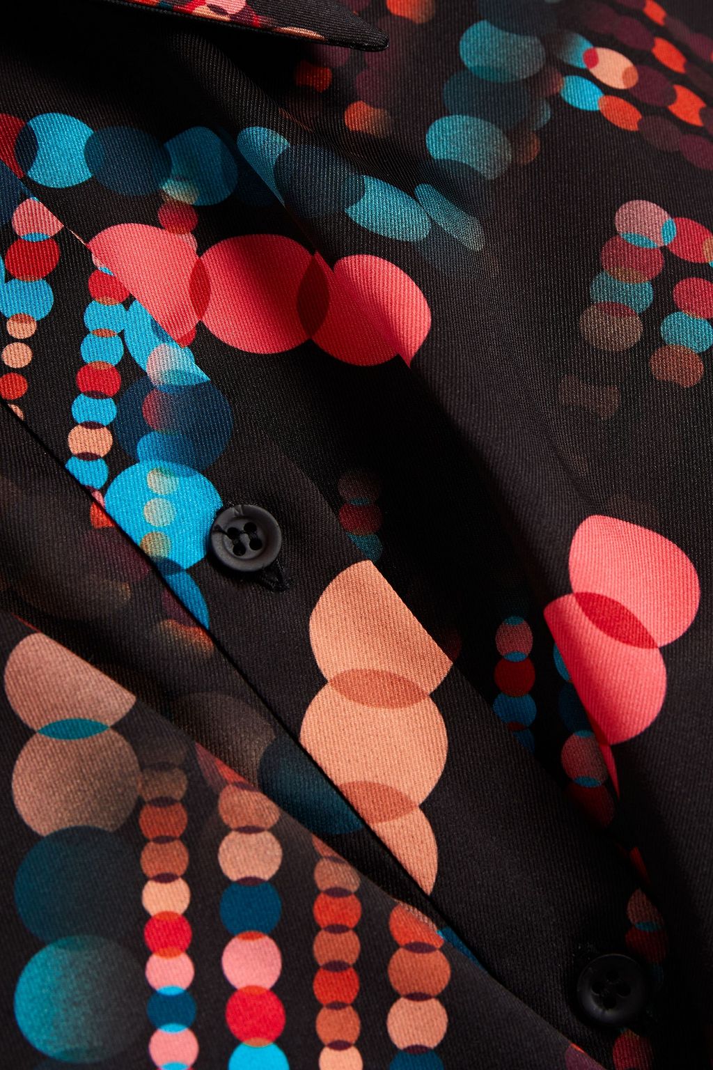 M MISSONI Twisted printed satin-twill top