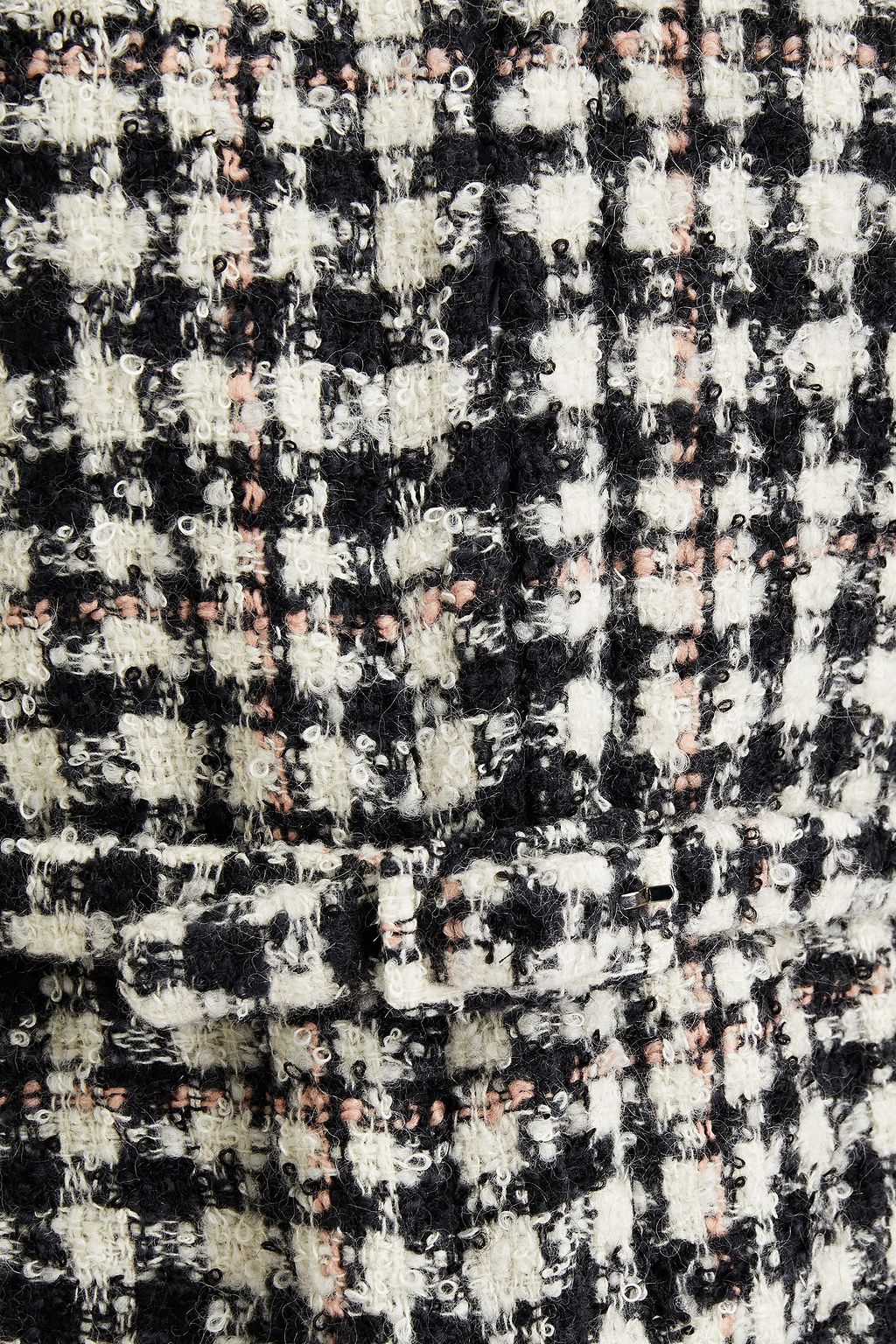 VALENTINO GARAVANI Lace-trimmed wool-blend bouclé jacket