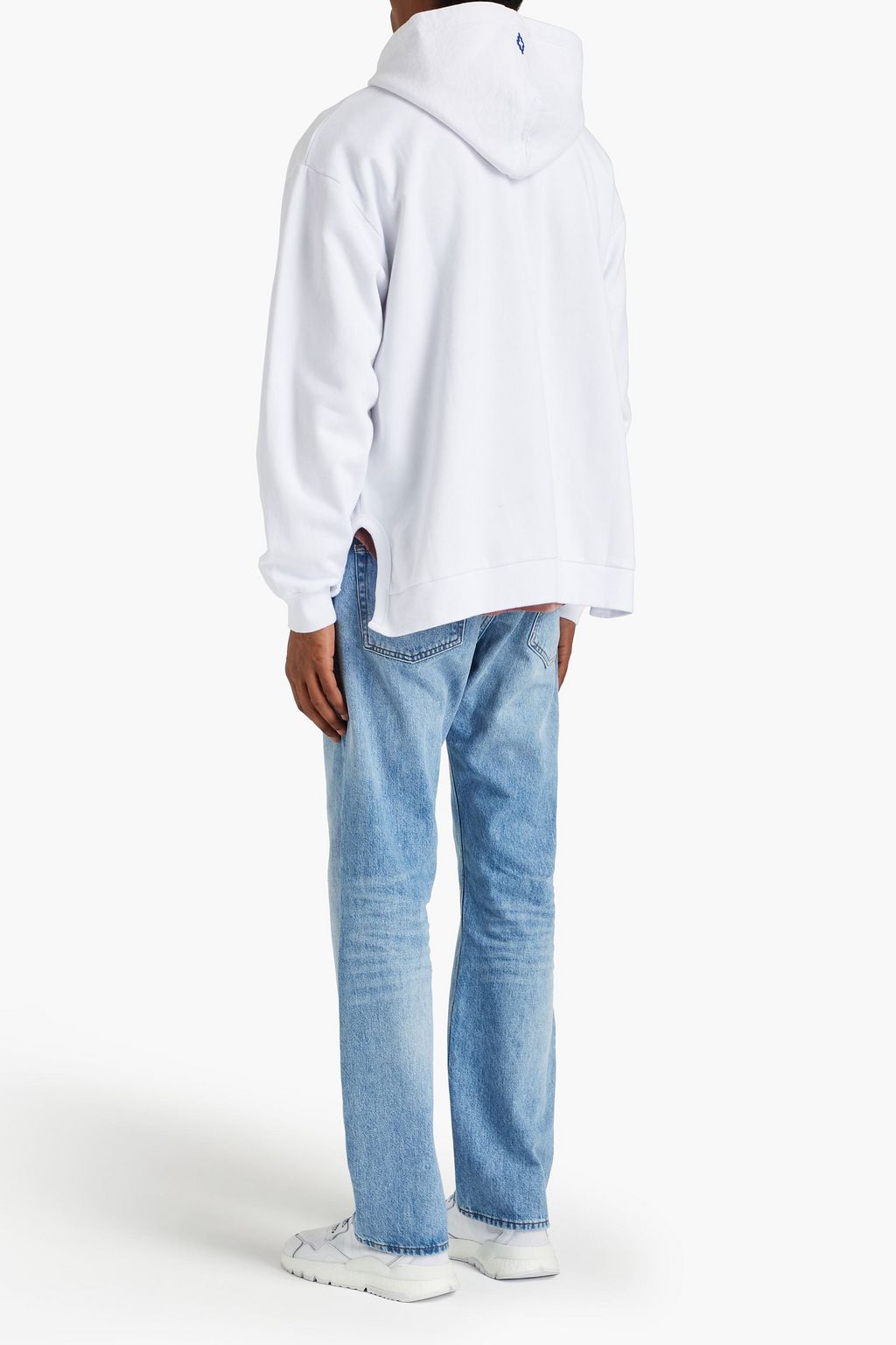 MARCELO BURLON Printed cotton-fleece hoodie