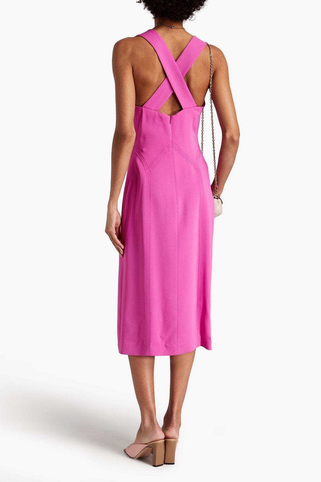 ALBERTA FERRETTI Cutout crepe midi dress