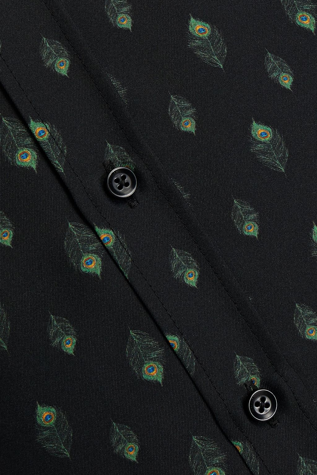 AMIRI Printed silk-satin twill shirt