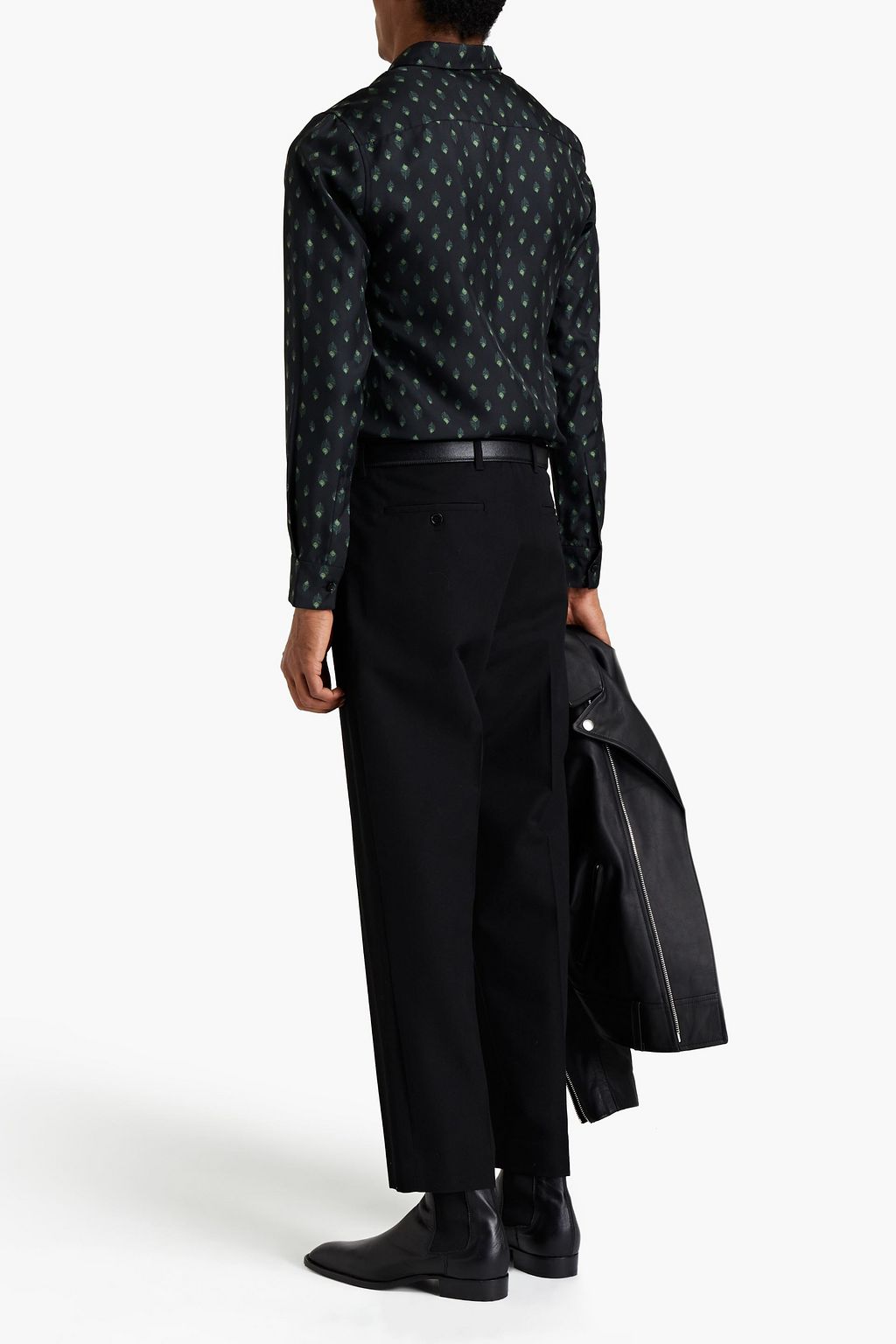 AMIRI Printed silk-satin twill shirt