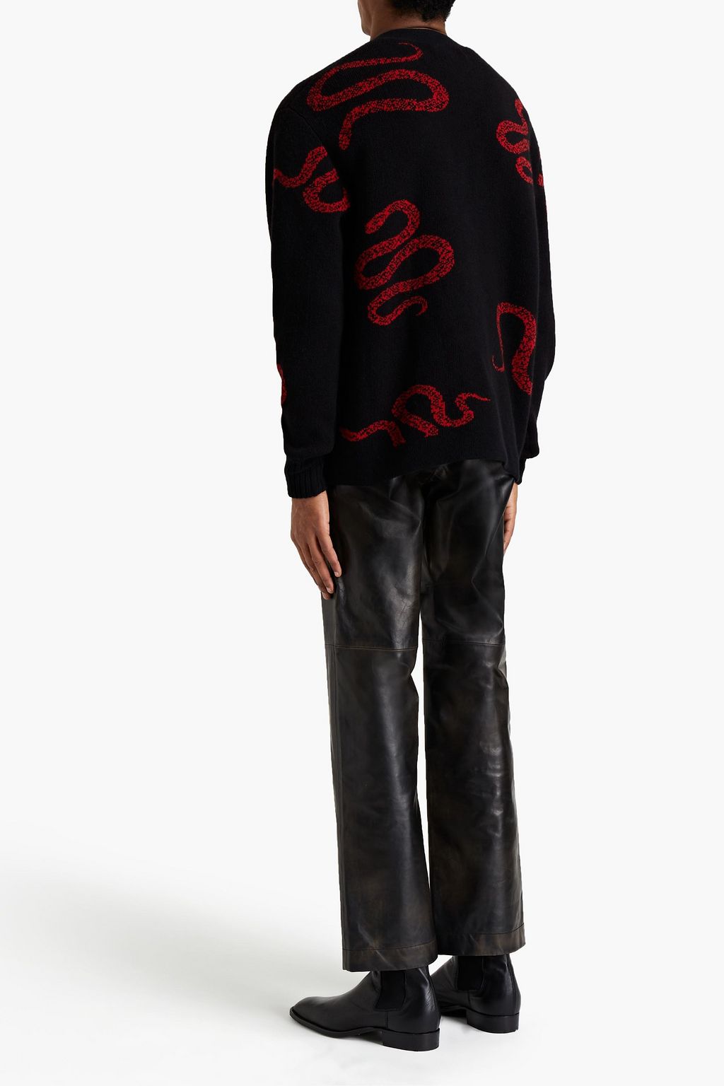 AMIRI Cardigan aus Jacquard-Strick aus einer Kaschmir-Wollmischung