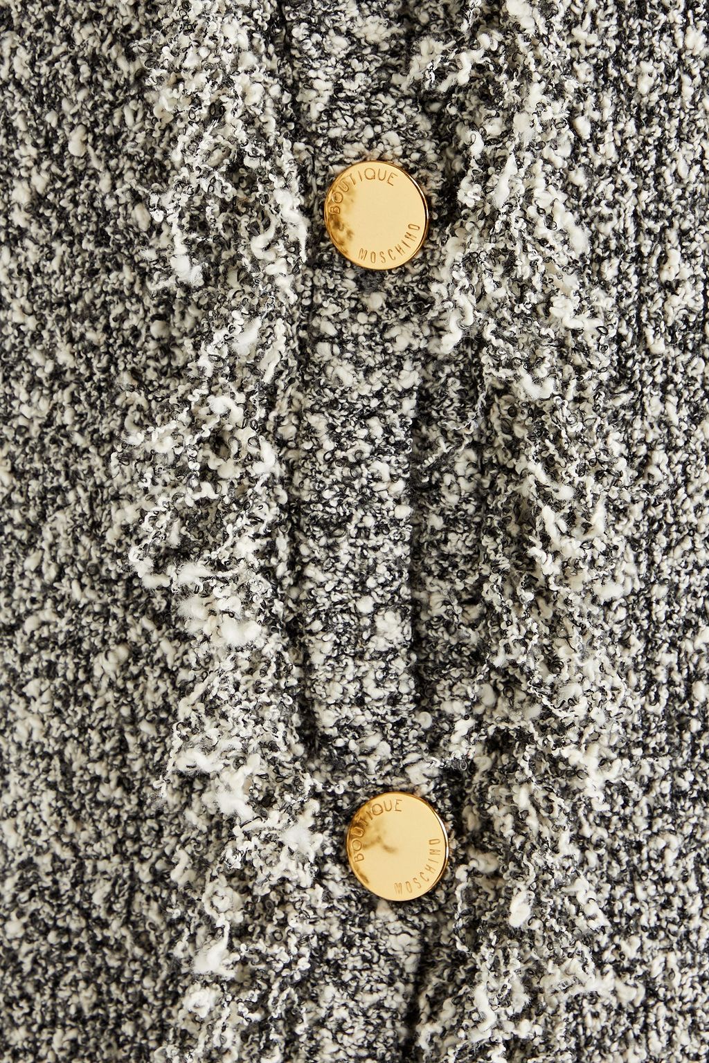 BOUTIQUE MOSCHINO Fringed cotton-blend bouclé jacket