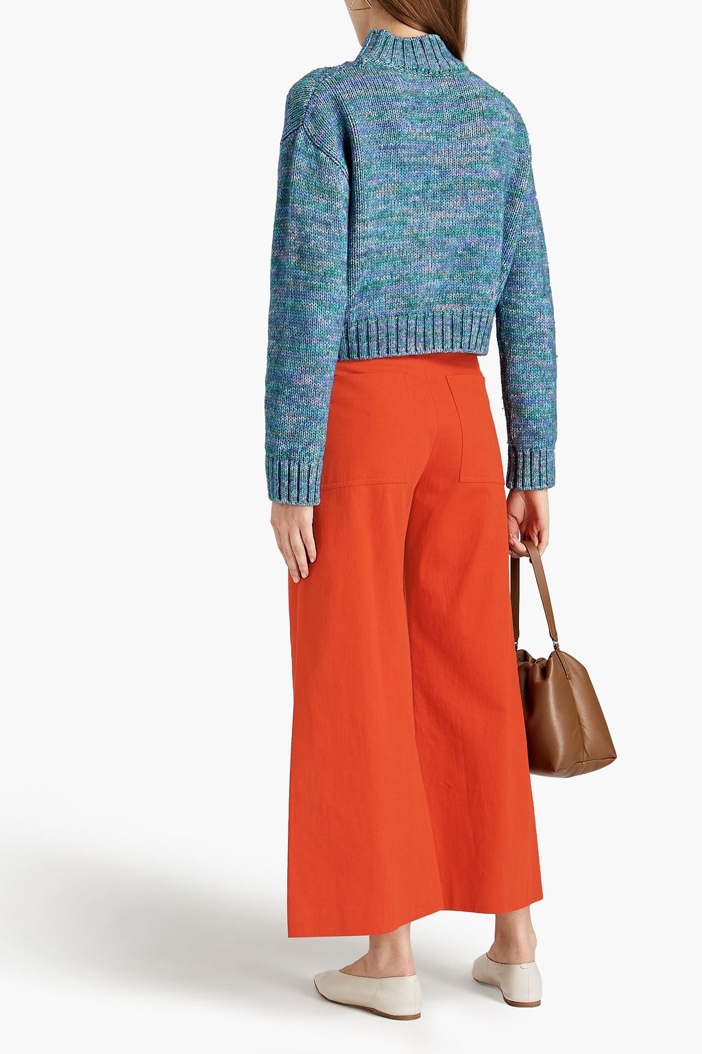 M MISSONI Cropped cotton-twill wide-leg pants