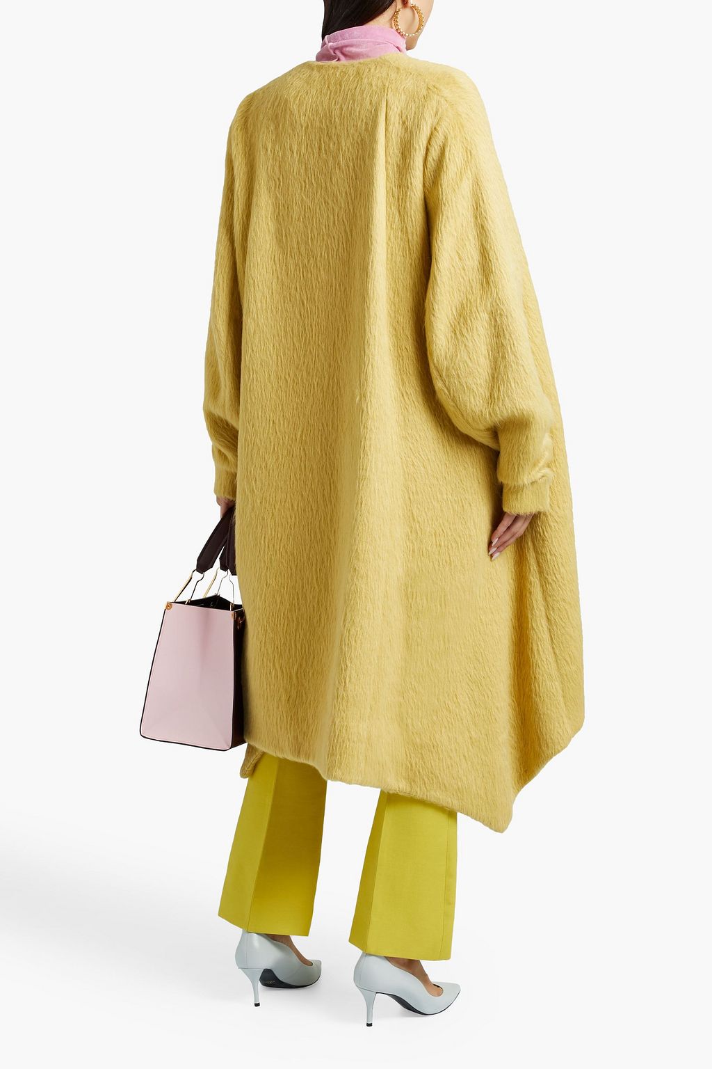 VALENTINO GARAVANI Asymmetric cape-effect alpaca and wool-blend coat