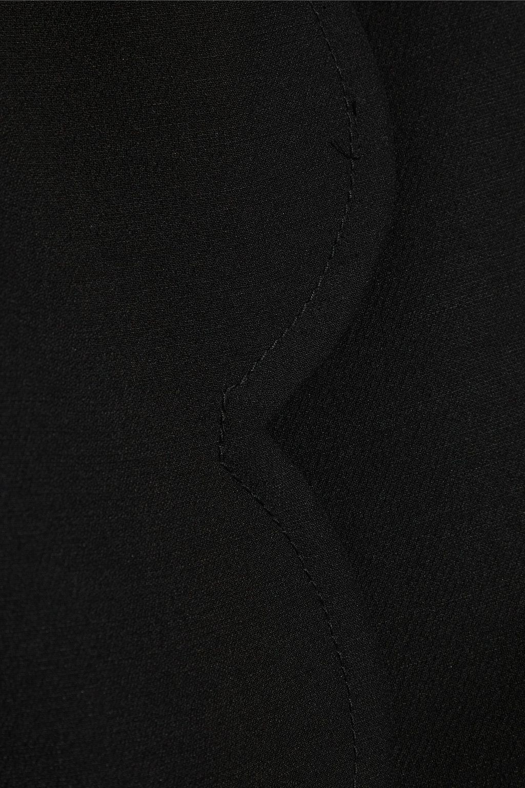 VALENTINO GARAVANI Gathered wool and silk-blend crepe wrap skirt