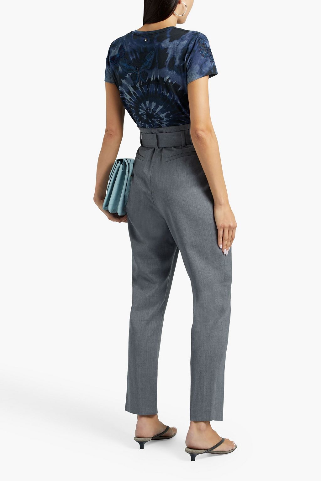 VALENTINO GARAVANI Appliquéd tie-dyed cotton-jersey T-shirt
