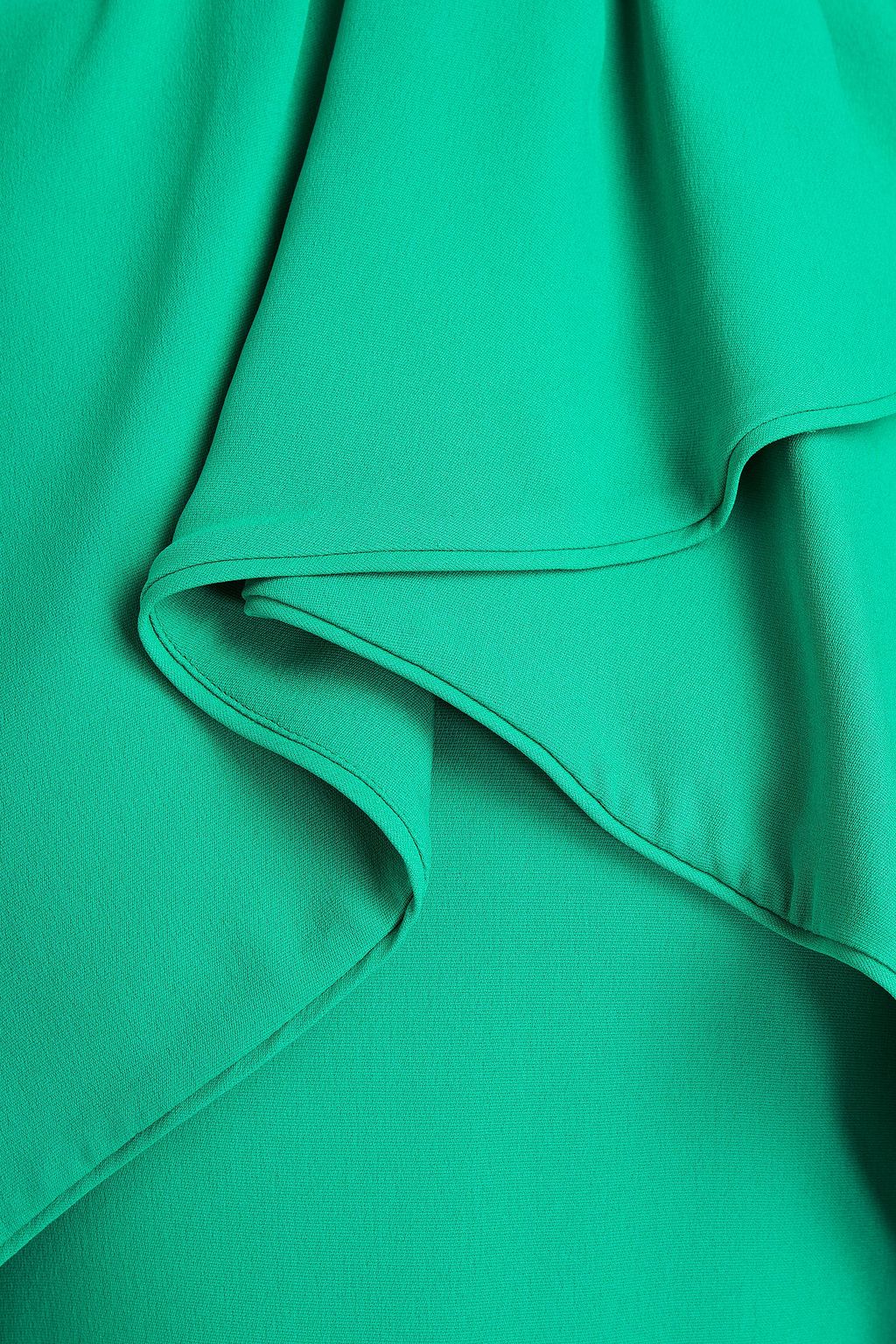 VALENTINO GARAVANI Cold-shoulder draped silk-crepe midi dress