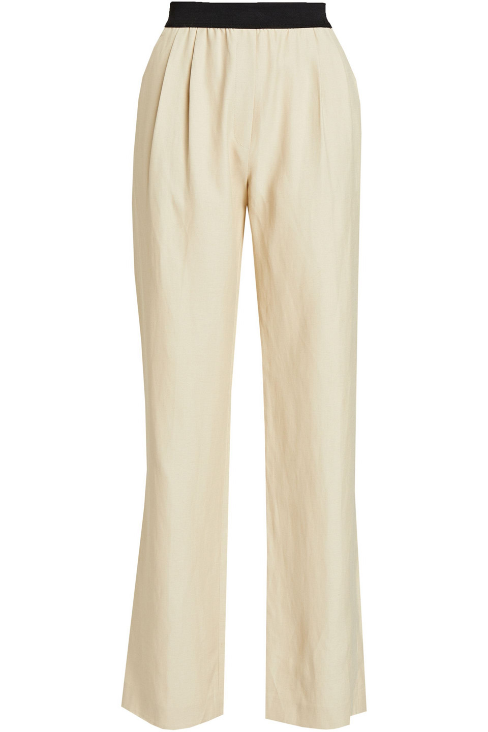 Takaroa gathered twill straight-leg pants